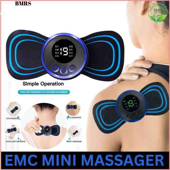 EMS Butterfly Neck Massager | Portable Electric Pulse Muscle Stimulator for Neck Pain Relief